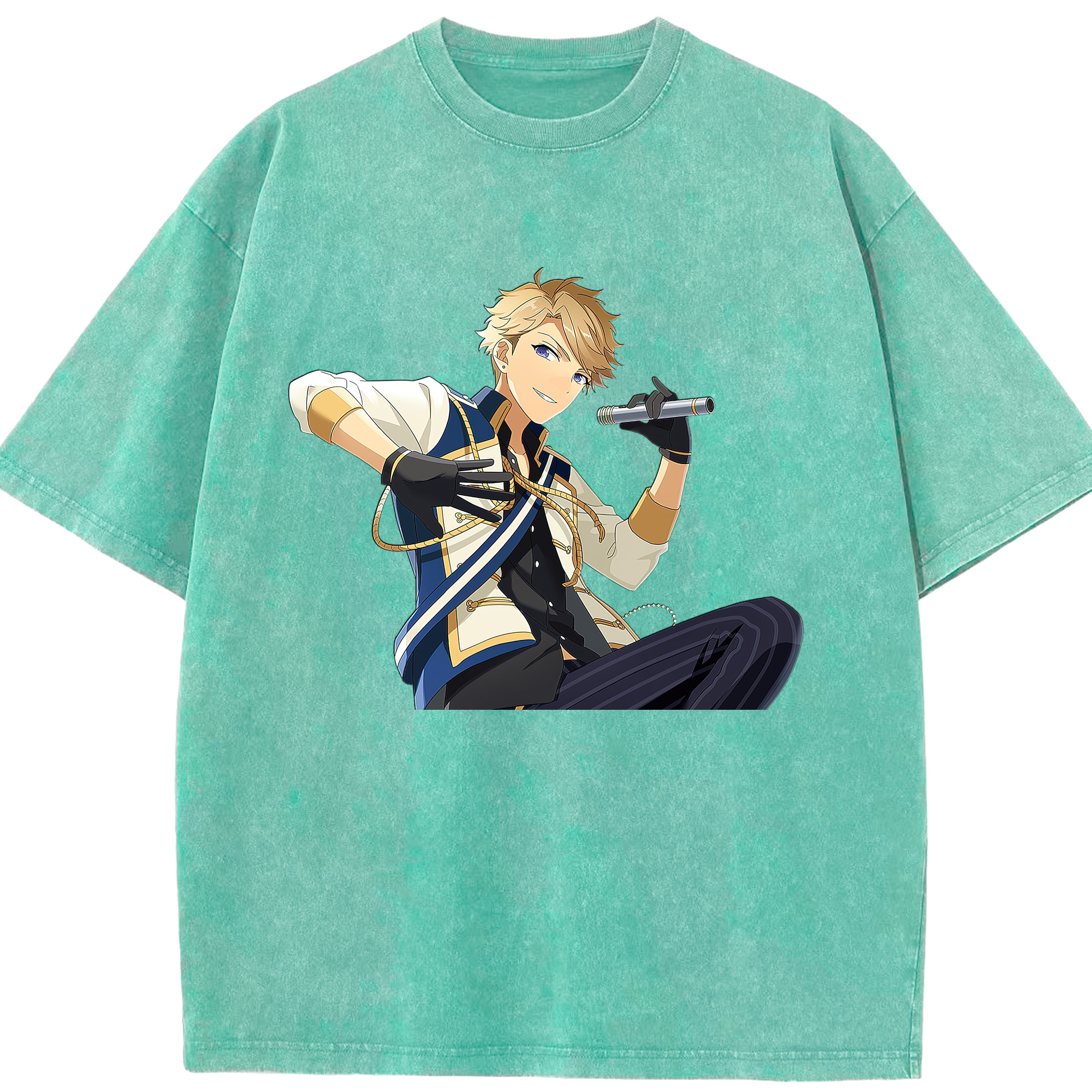 （画像用） あんさんぶるスターズ! Ensemble Stars 綿100% ヴィンテージ風 半袖Tシャツ（フロントプリント）
